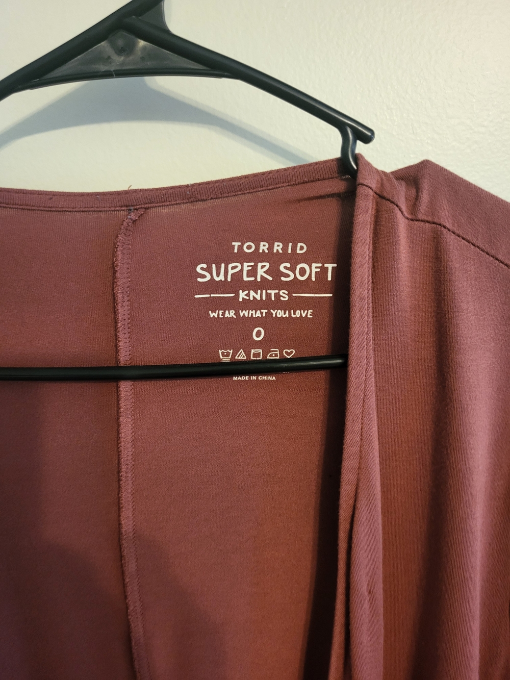 Torrid 0x Super Soft Knit Open Cardigan in Dusty Rose - Picture 2 of 5